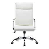 Scaun de birou managerial cu funcție ajustabilă Mavel, Albă, 55x62x100-110 cm, foto produs