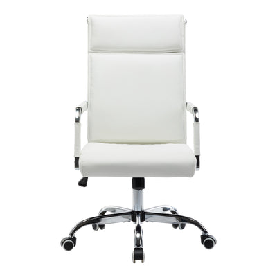 Scaun de birou managerial cu funcție ajustabilă Mavel, Albă, 55x62x100-110 cm, foto produs
