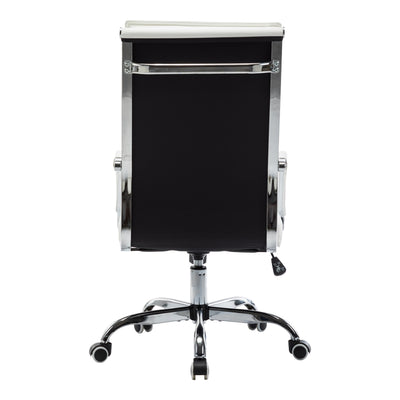 Scaun de birou managerial cu funcție ajustabilă Mavel, Albă, 55x62x100-110 cm, foto produs 6