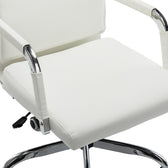 Scaun de birou managerial cu funcție ajustabilă Mavel, Albă, 55x62x100-110 cm, foto produs 9