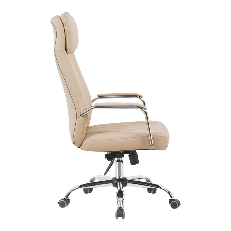 Scaun de birou managerial Morales, piele PU, 60x70x124 cm - Bej