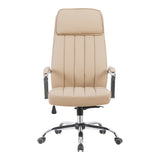 Scaun de birou managerial Morales, piele PU, 60x70x124 cm - Bej