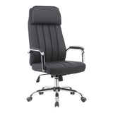 Scaun de birou managerial Morales, piele PU, 60x70x124 cm - Negru