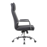 Scaun de birou managerial Morales, piele PU, 60x70x124 cm - Negru