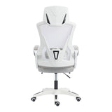 Scaun de birou managerial Meton, 48x60x128 cm - Alb-Gri