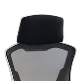 Scaun de birou managerial Meton, 48x60x128 cm - Alb-Negru