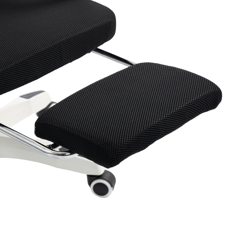 Scaun de birou managerial Meton, 48x60x128 cm - Alb-Negru