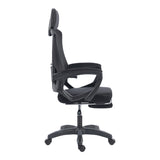 Scaun de birou managerial Meton, 48x60x128 cm - Negru