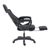 Scaun de birou managerial Meton, 48x60x128 cm - Negru