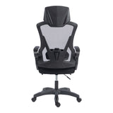 Scaun de birou managerial Meton, 48x60x128 cm - Negru