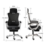 Scaun de birou managerial Meton, 48x60x128 cm - Negru