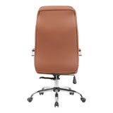 Scaun de birou managerial Morales, piele PU, 60x70x124 cm - Maro