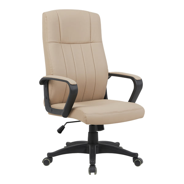 Scaun de birou managerial Roby, Crem, 60x70x110 cm