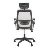 Scaun de birou Peja, mesh, 58x60x117 cm - Gri-Bej-Negru