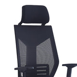 Scaun de birou pentru manager Commend, neagra, 50x50x114-124 cm