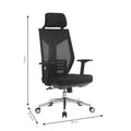 Scaun de birou pentru manager Commend, neagra, 50x50x114-124 cm, foto produs 10