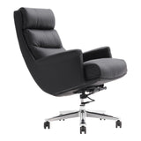 Scaun de birou pentru manager Nagal, neagra, 71x73x117-123 cm