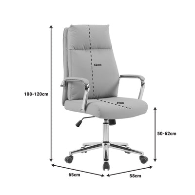 Scaun de birou pentru manager Siquel, cappuccino, 65x58 cm, foto produs
