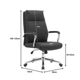 Scaun de birou pentru manager Siquel, neagra, 65x58 cm