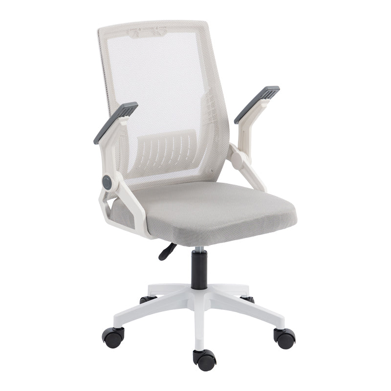 Scaun de birou Penza, 48x58x102 cm - Alb-Gri