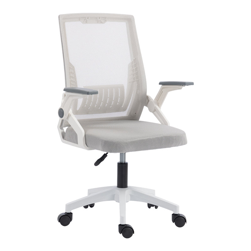 Scaun de birou Penza, 48x58x102 cm - Alb-Gri