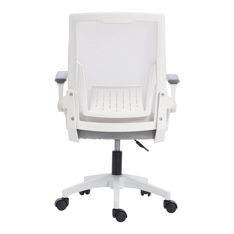 Scaun de birou Penza, 48x58x102 cm - Alb-Gri