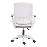 Scaun de birou Penza, 48x58x102 cm - Alb-Gri