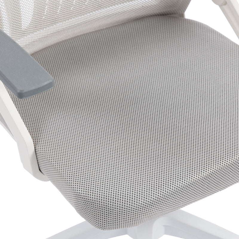 Scaun de birou Penza, 48x58x102 cm - Alb-Gri