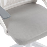 Scaun de birou Penza, 48x58x102 cm - Alb-Gri