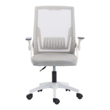Scaun de birou Penza, 48x58x102 cm - Alb-Gri