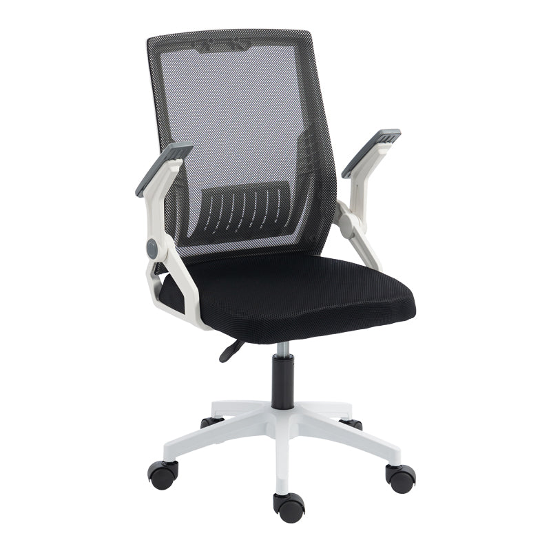 Scaun de birou Penza, 48x58x102 cm - Alb-Negru