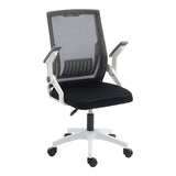 Scaun de birou Penza, 48x58x102 cm - Alb-Negru