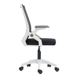 Scaun de birou Penza, 48x58x102 cm - Alb-Negru