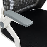 Scaun de birou Penza, 48x58x102 cm - Alb-Negru