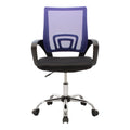 Scaun de birou recliner Berto II, Mesh Albastru-Negru, Baza, Cromata, 60x48x85-95 cm, perspectiva suplimentara