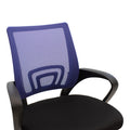 Scaun de birou recliner Berto II, Mesh Albastru-Negru, Baza, Cromata, 60x48x85-95 cm, foto produs