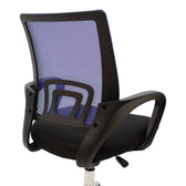 Scaun de birou recliner Berto II, Mesh Albastru-Negru, Baza, Cromata, 60x48x85-95 cm, foto produs 6