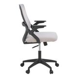 Scaun de birou Reji, mesh, 58x60x99 cm - Gri-Bej-Negru