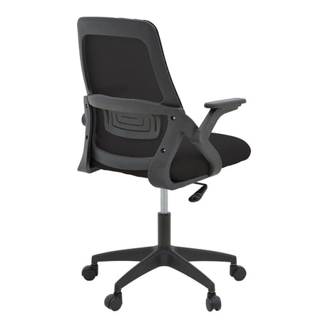 Scaun de birou Reji din din plasa, neagra, 58x60x89-99 cm