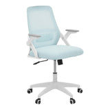 Scaun de birou Reji, mesh, 58x60x99 cm - Albastru-Alb