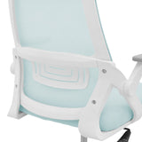 Scaun de birou Reji, mesh, 58x60x99 cm - Albastru-Alb