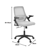 Scaun de birou Reji, mesh, 58x60x99 cm - Albastru-Alb