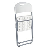Scaun de camping pliabil comercial Edison cu si armat, alb, 45x50x88 cm