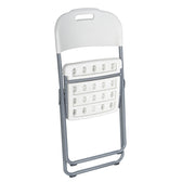Scaun de camping pliabil comercial Edison cu si armat, alb, 45x50x88 cm, imagine suplimentara