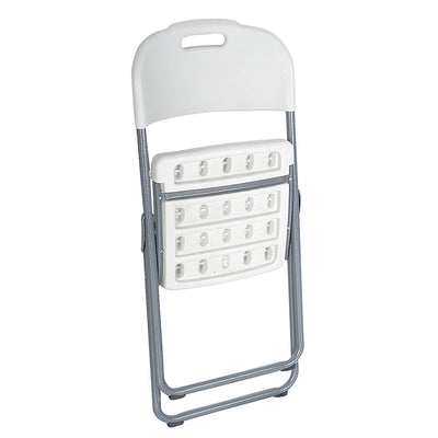 Scaun de camping pliabil comercial Edison cu si armat, alb, 45x50x88 cm, imagine suplimentara
