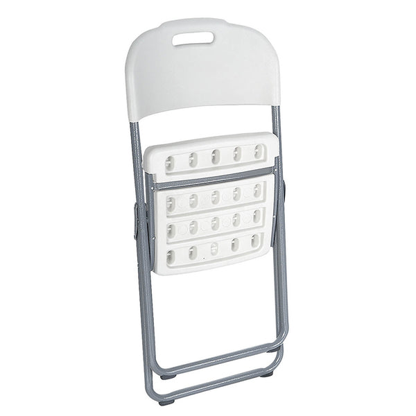 Scaun de camping pliabil comercial Edison cu si armat, alb, 45x50x88 cm