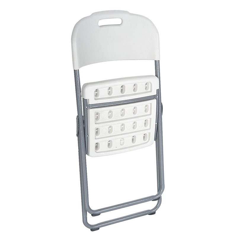 Scaun de camping pliabil comercial Edison cu si armat, alb, 45x50x88 cm, imagine suplimentara