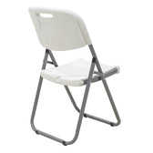 Scaun de camping pliabil comercial Edison cu si armat, alb, 45x50x88 cm, detaliu produs