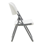 Scaun de camping pliabil comercial Edison cu si armat, alb, 45x50x88 cm