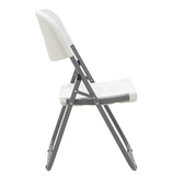 Scaun de camping pliabil comercial Edison cu si armat, alb, 45x50x88 cm, perspectiva suplimentara
